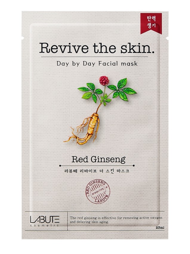 

Тканевая маска для лица Cosm экстракт красного женьшеня Revive the skin
