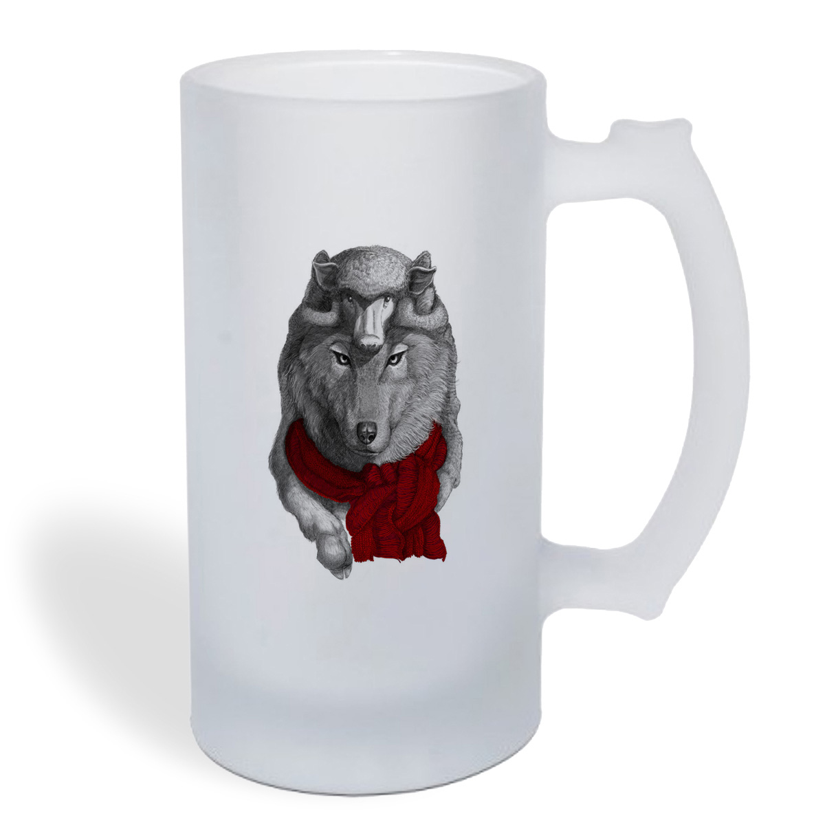 

Кружка пивная CoolPodarok Волк в овечьей шкуре