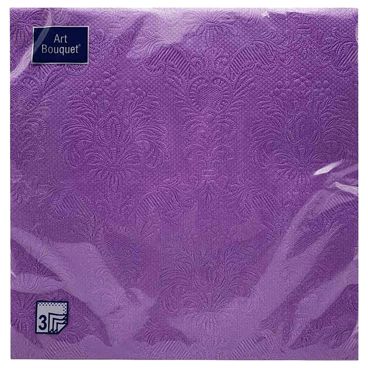 Салфетки бумажные Art Bouquet декоративные пурпурные 16 шт