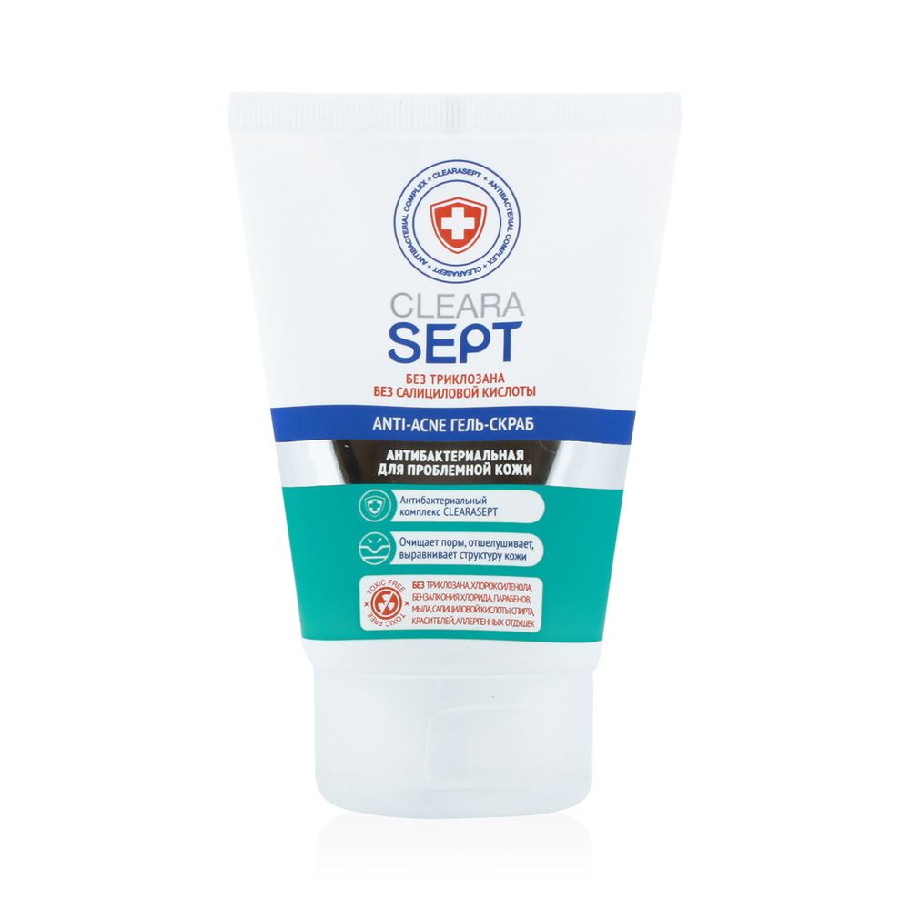 

Гель-скраб антибактериальный для проблемной кожи ClearaSept Anti-acne, 100 мл