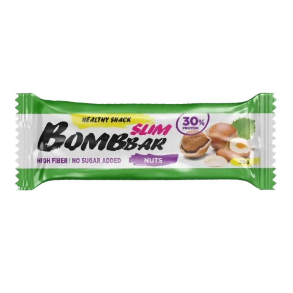 Батончик протеиновый BomBbar Slim вкус фундук и арахис, 5 шт х 35 г