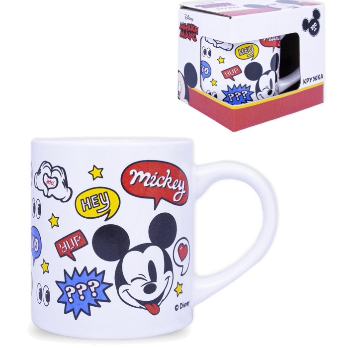 Кружка в подарочной упаковке 220 мл Mickey Mouse (Микки Маус) Дизайн 6, фарфор