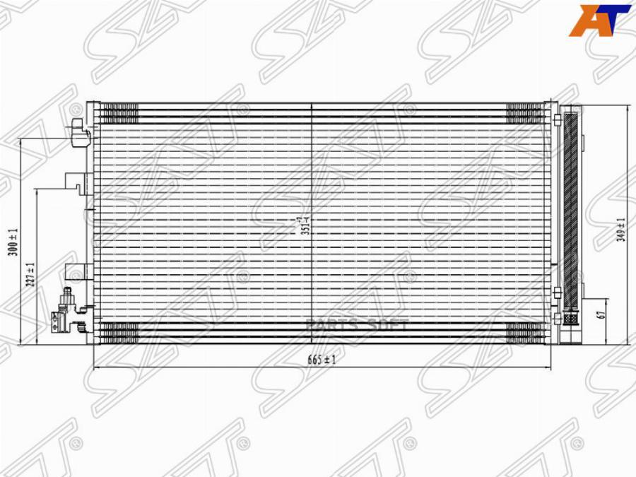 

SAT Радиатор кондиционера RENAULT FLUENCE 10-/MEGAN 08-/SCENIC 09-