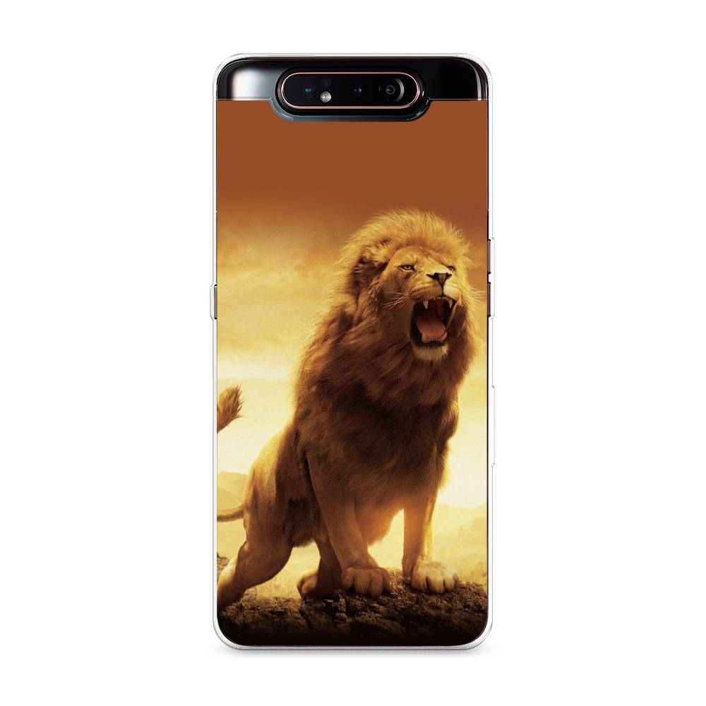 

Чехол на Samsung Galaxy A80 "Львиный рык", Коричневый;желтый;оранжевый, 28350-1