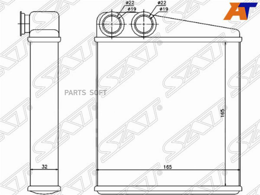

SAT Радиатор отопителя салона NISSAN MICRA K12 02-10/RENAULT CLIO 05-/MODUS 04-/TWINGO 07-