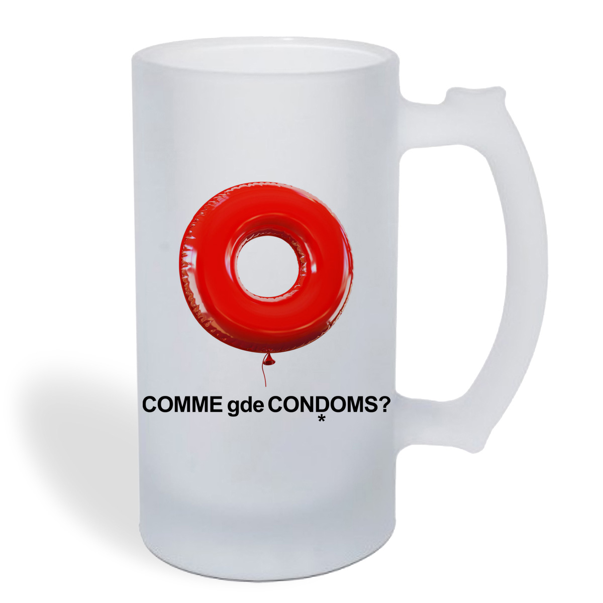 

Кружка пивная CoolPodarok Comme gde condoms