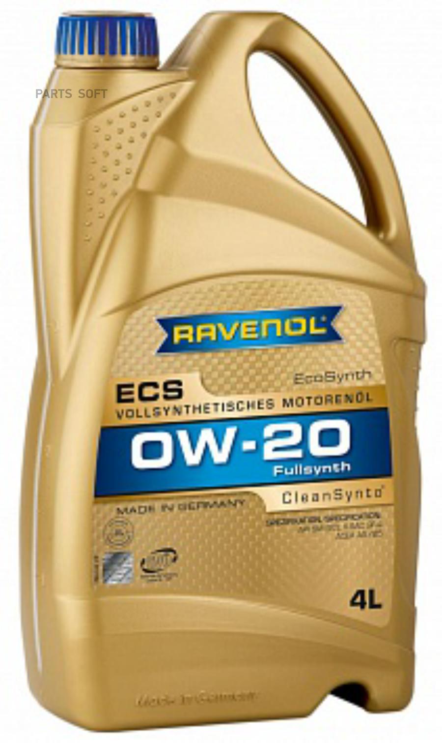 

Моторное масло Ravenol ECS EcoSynth SAE 0W20 new 4л