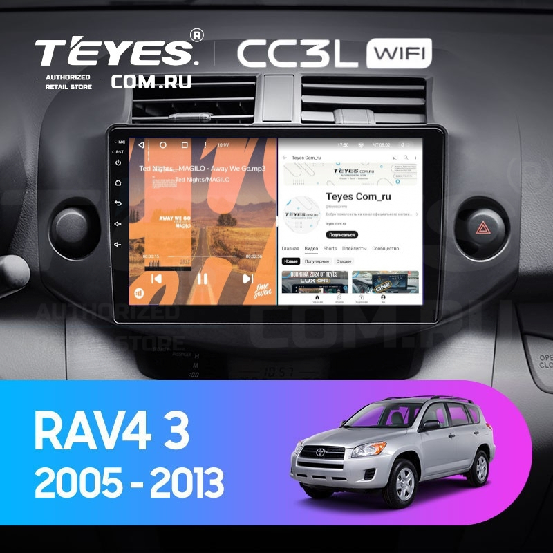 

Штатная магнитола Teyes CC3L WiFi 2/32 Toyota RAV4 3 XA30 (2005-2013) F2 10", CC3L