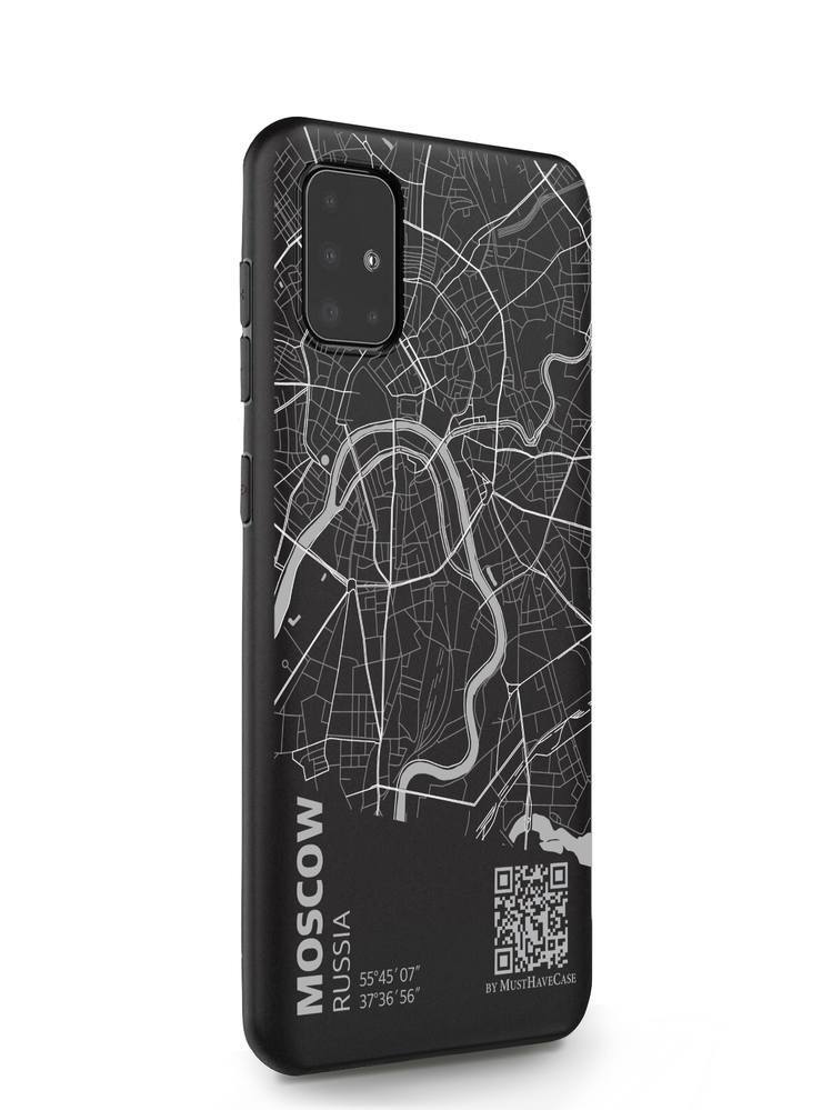 фото Чехол musthavecase для samsung galaxy a51 карта москвы черный