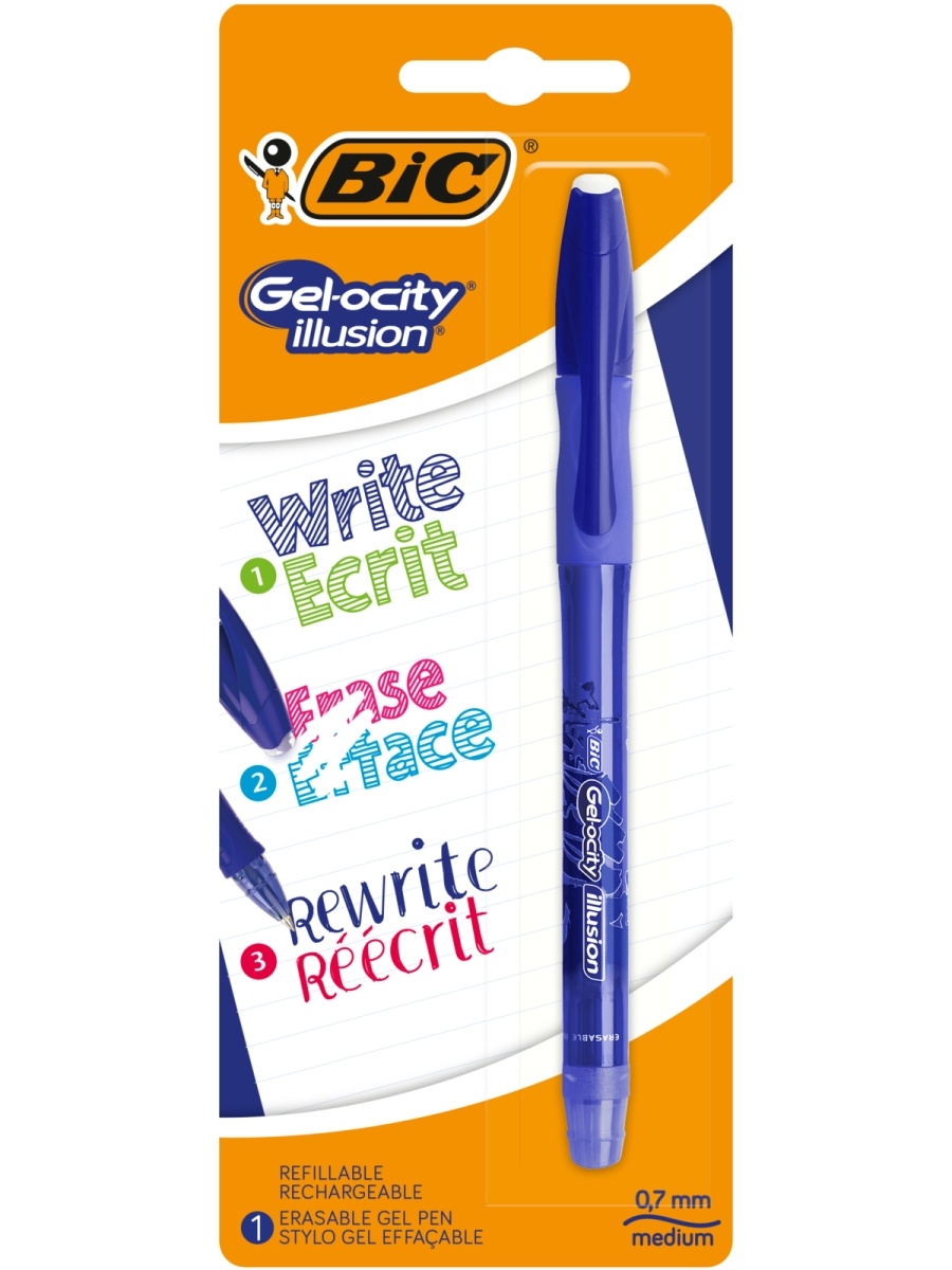 

Ручка гелевая BIC Gel-Ocity Illusion 943452, синяя, 0,7 мм, 1 шт.