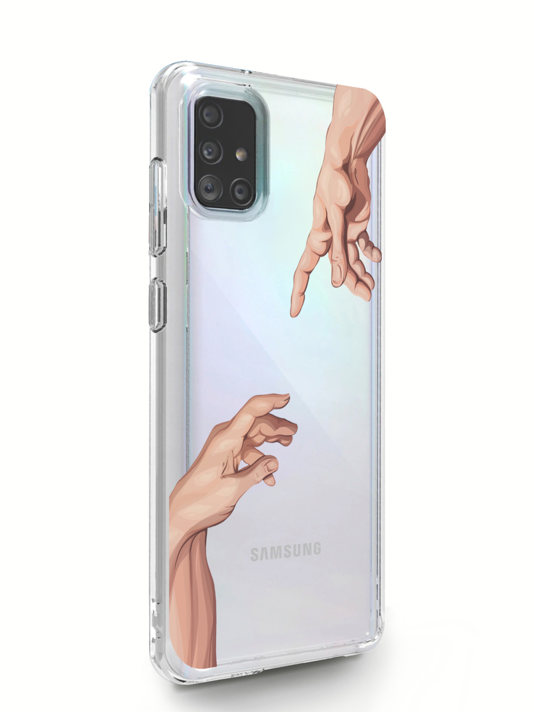 фото Чехол musthavecase для samsung galaxy a51 сотворение адама прозрачный