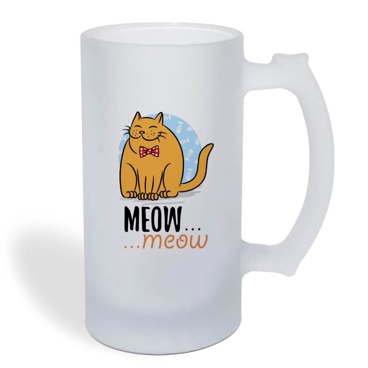 

Кружка пивная CoolPodarok Прикол. Meow... meow (есть пара)он