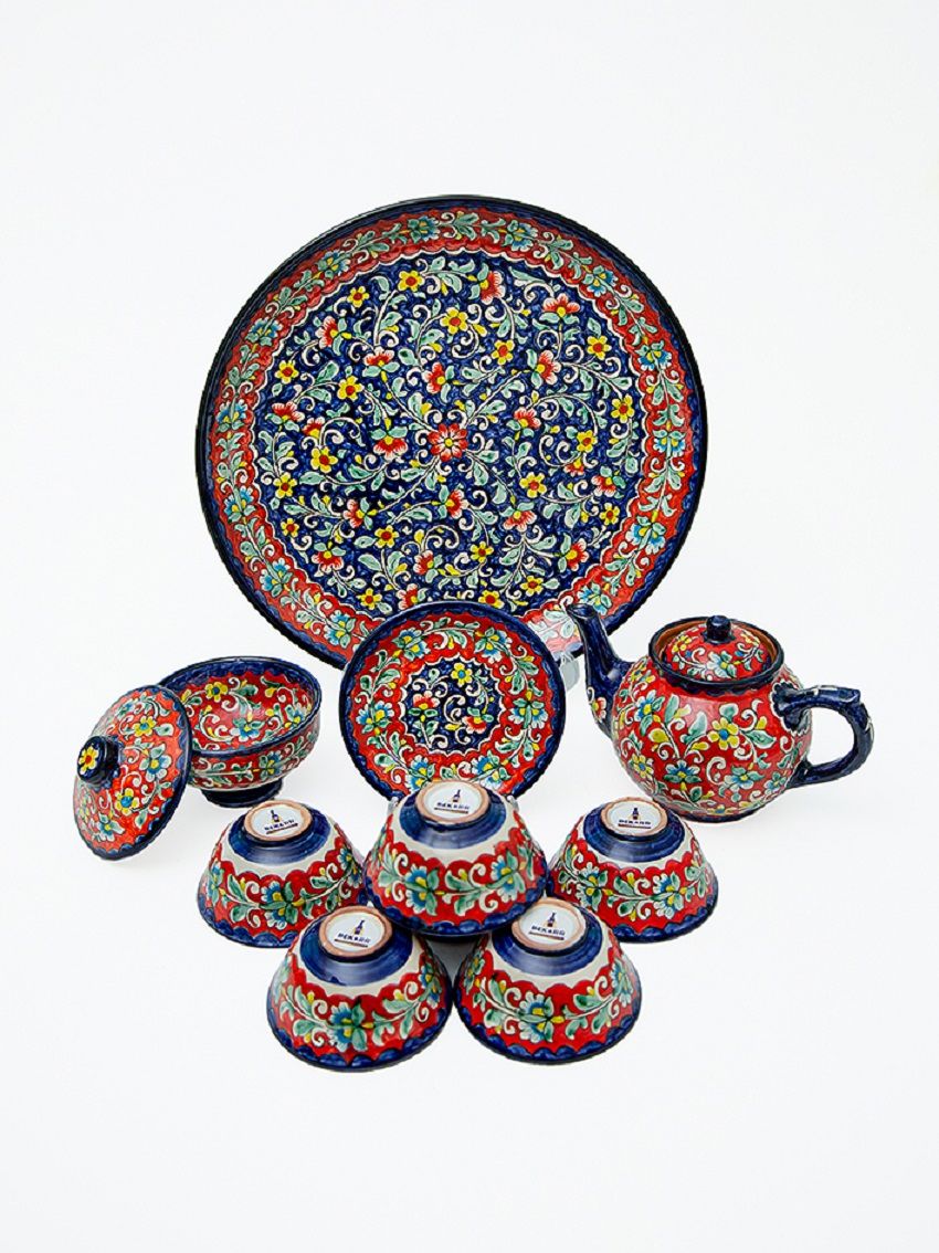 фото Чайный сервиз (10 предметов) керамический с ручной росписью нч1рк1432 бек и рр