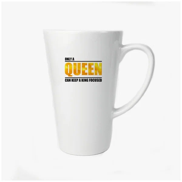 

Большая конусная кружка CoolPodarok only QUEEN