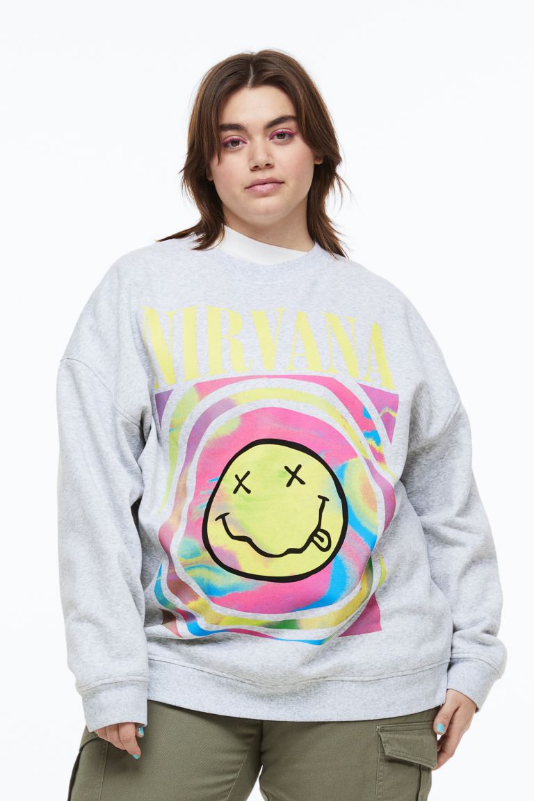 

Свитшот женский H&M 1137340002 серый L (доставка из-за рубежа), 1137340002