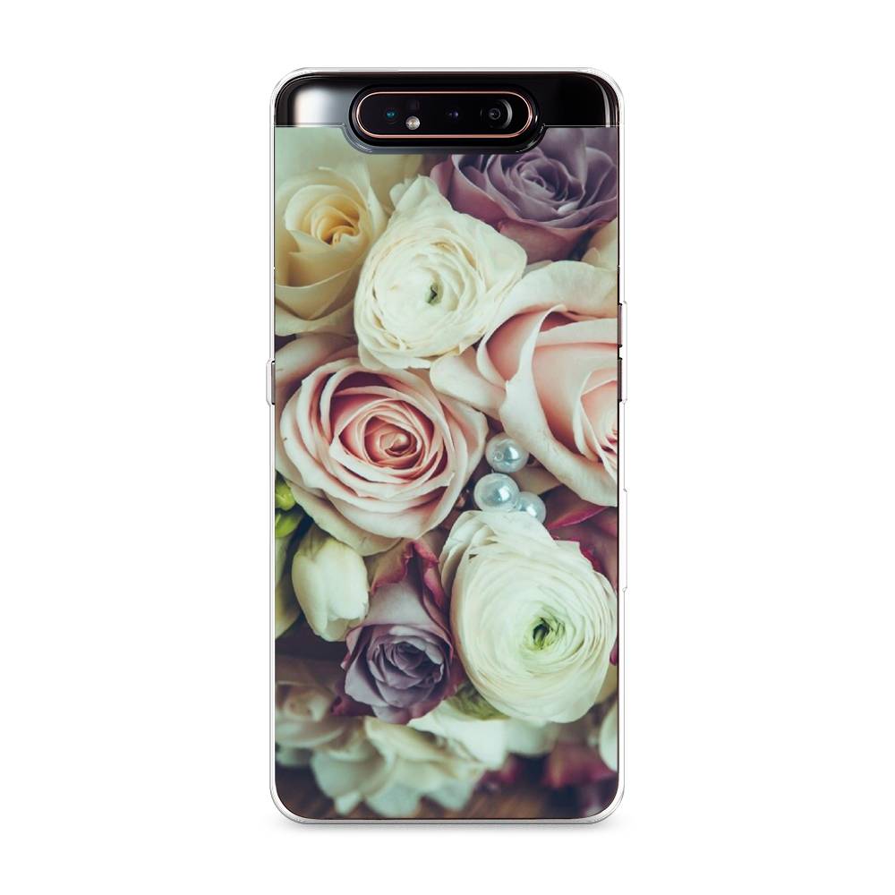 

Чехол на Samsung Galaxy A80 "Свадебный букет", Белый;фиолетовый, 28350-2