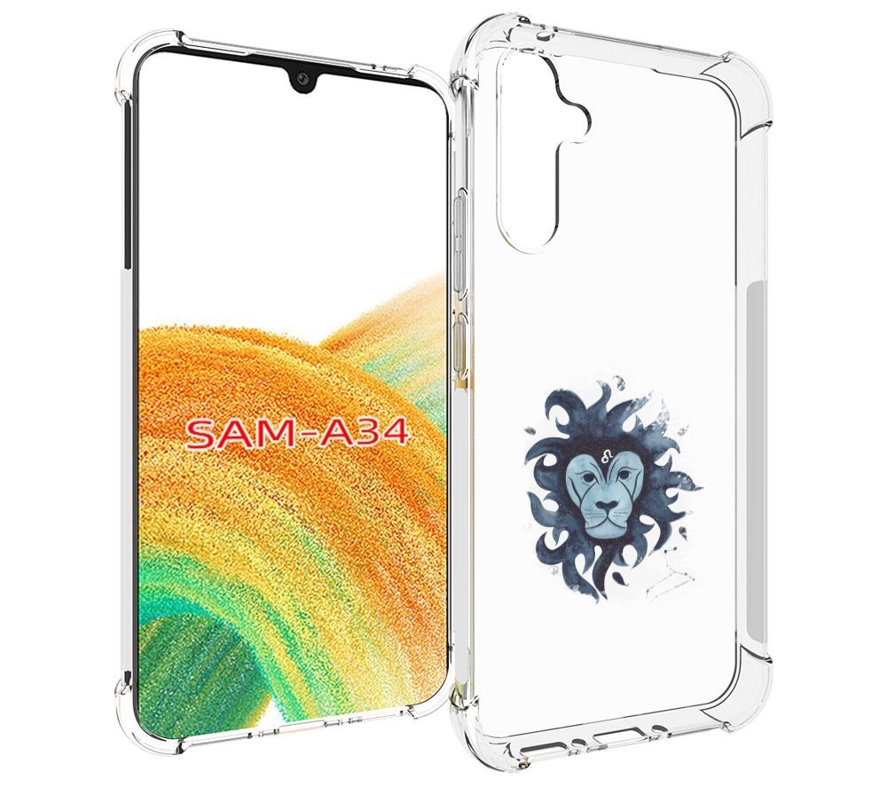 

Чехол MyPads знак зодиака лев 5 для Samsung Galaxy A34, Tocco
