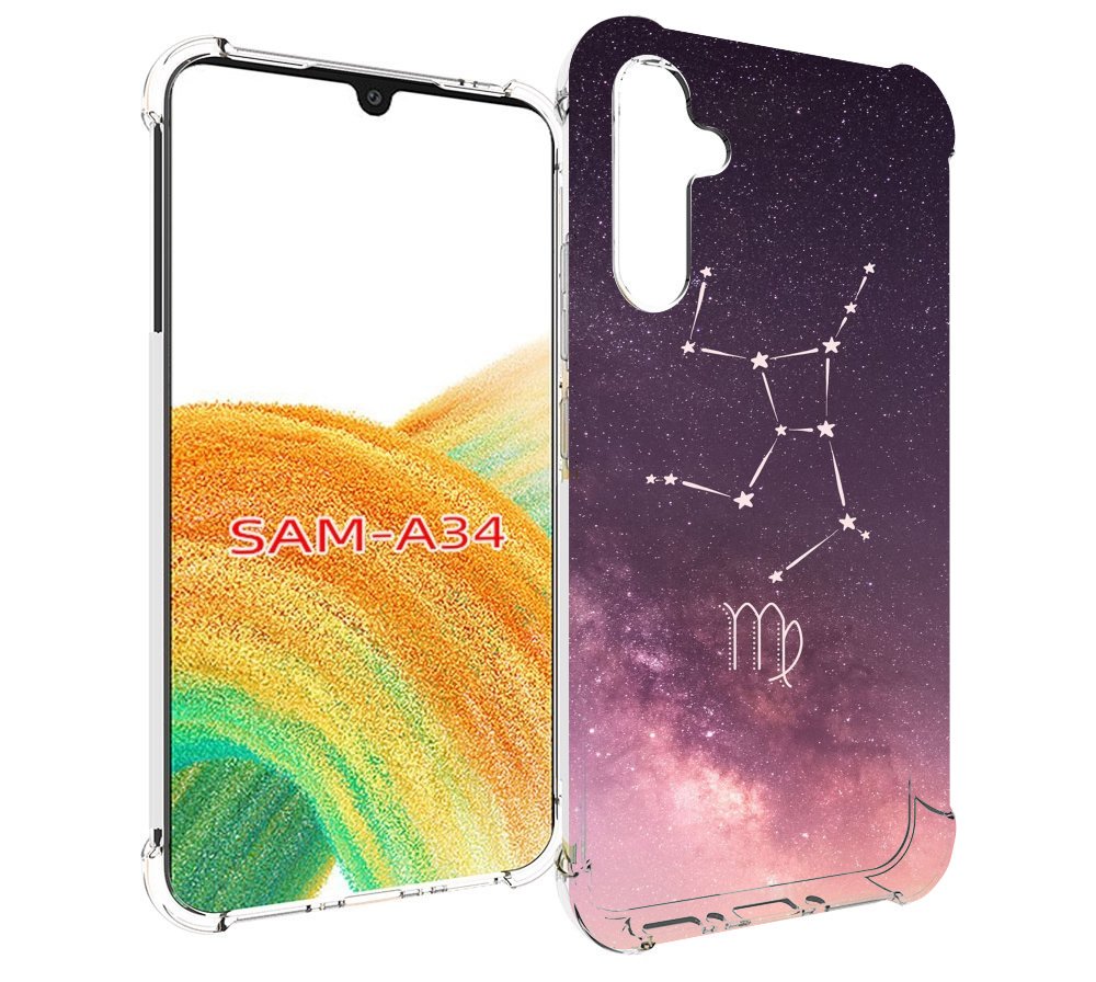 

Чехол MyPads знак зодиака дева 4 для Samsung Galaxy A34, Tocco