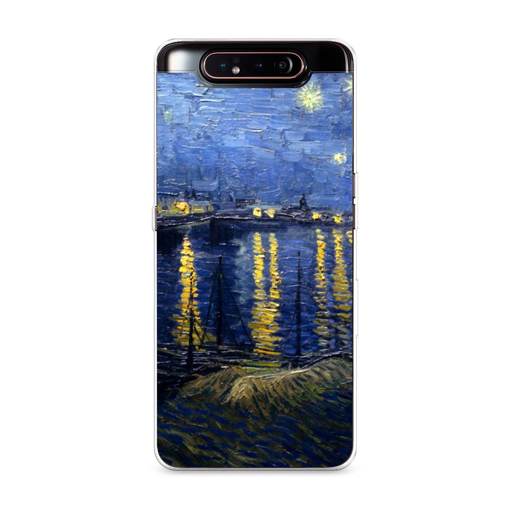 

Чехол на Samsung Galaxy A80 "Звездная ночь над Роной", Синий;желтый, 28350-4