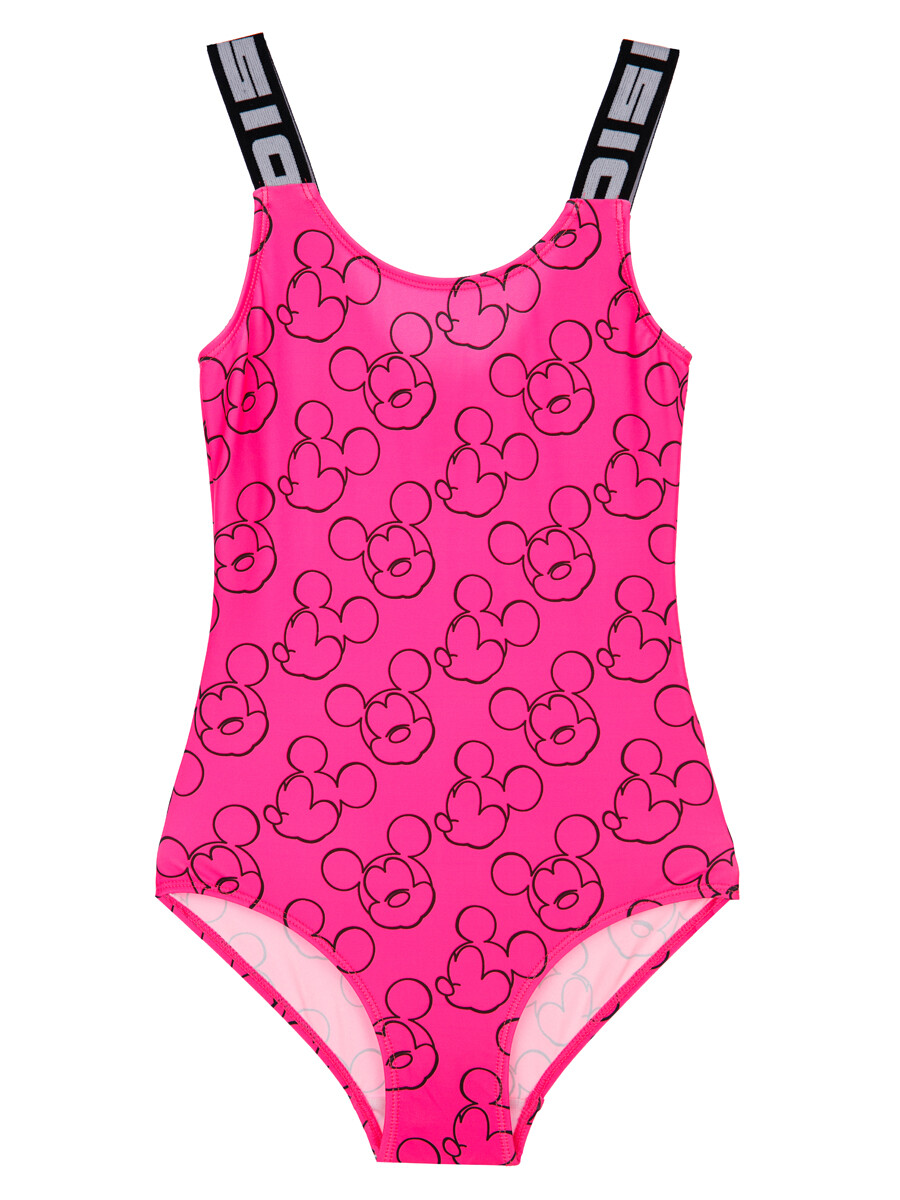 

Купальник с принтом Disney для девочки PlayToday 12241092 розовый, черный, 134, 12241092