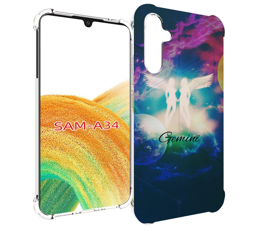 

Чехол MyPads знак зодиака близнецы 3 для Samsung Galaxy A34, Tocco