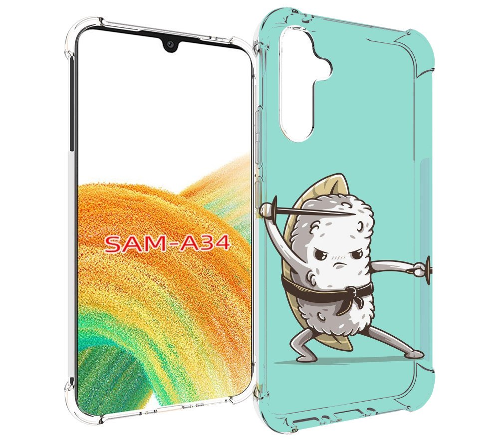 

Чехол MyPads злой суши детский для Samsung Galaxy A34, Tocco