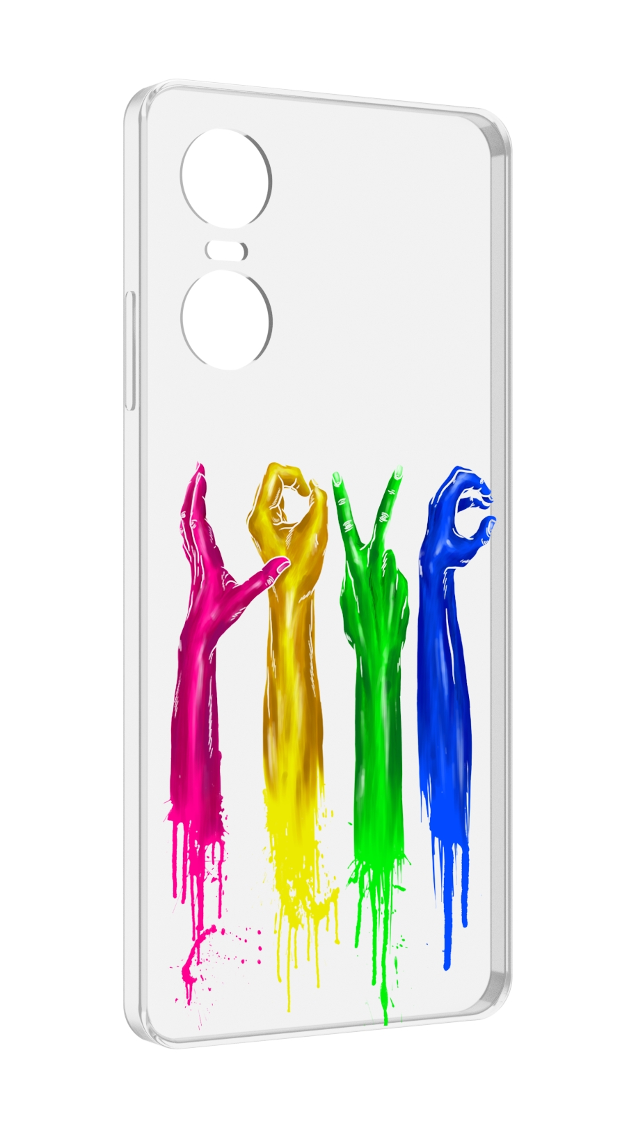 

Чехол MyPads яркие руки love для Tecno Pop 6 Pro, Прозрачный, Tocco