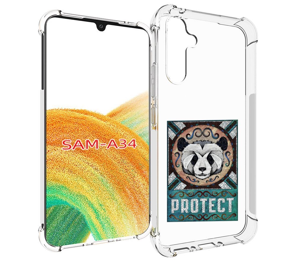 

Чехол MyPads защита панды для Samsung Galaxy A34, Tocco