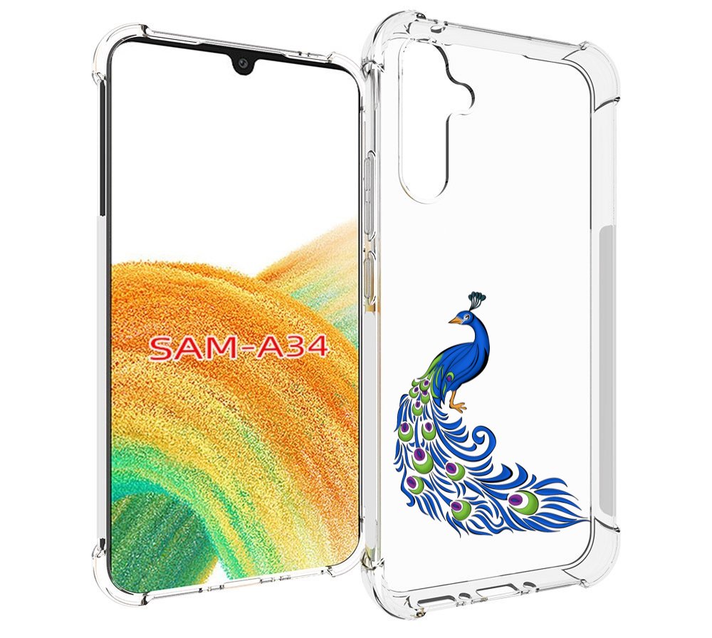 

Чехол MyPads жарптица-голубая для Samsung Galaxy A34, Tocco