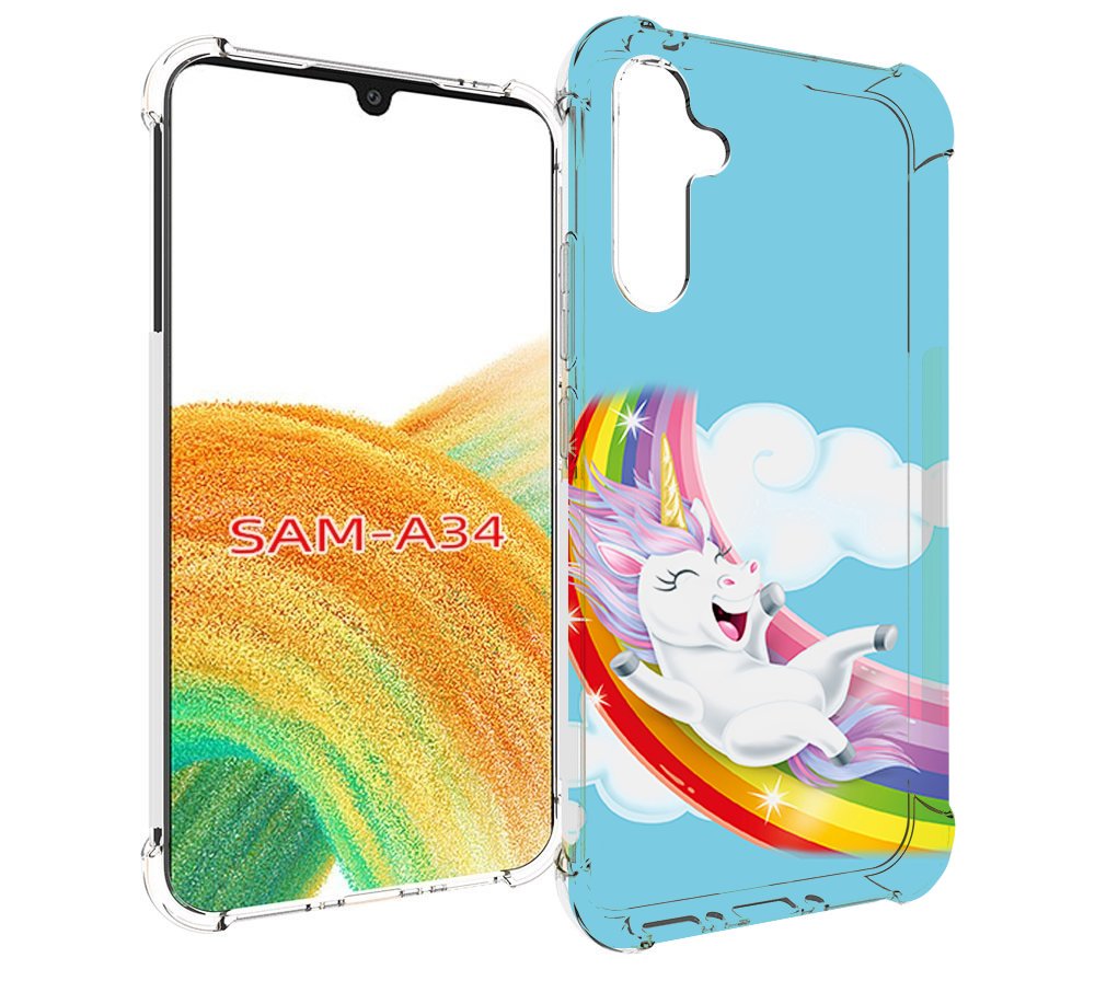 

Чехол MyPads единорог-на-радуге для Samsung Galaxy A34, Tocco