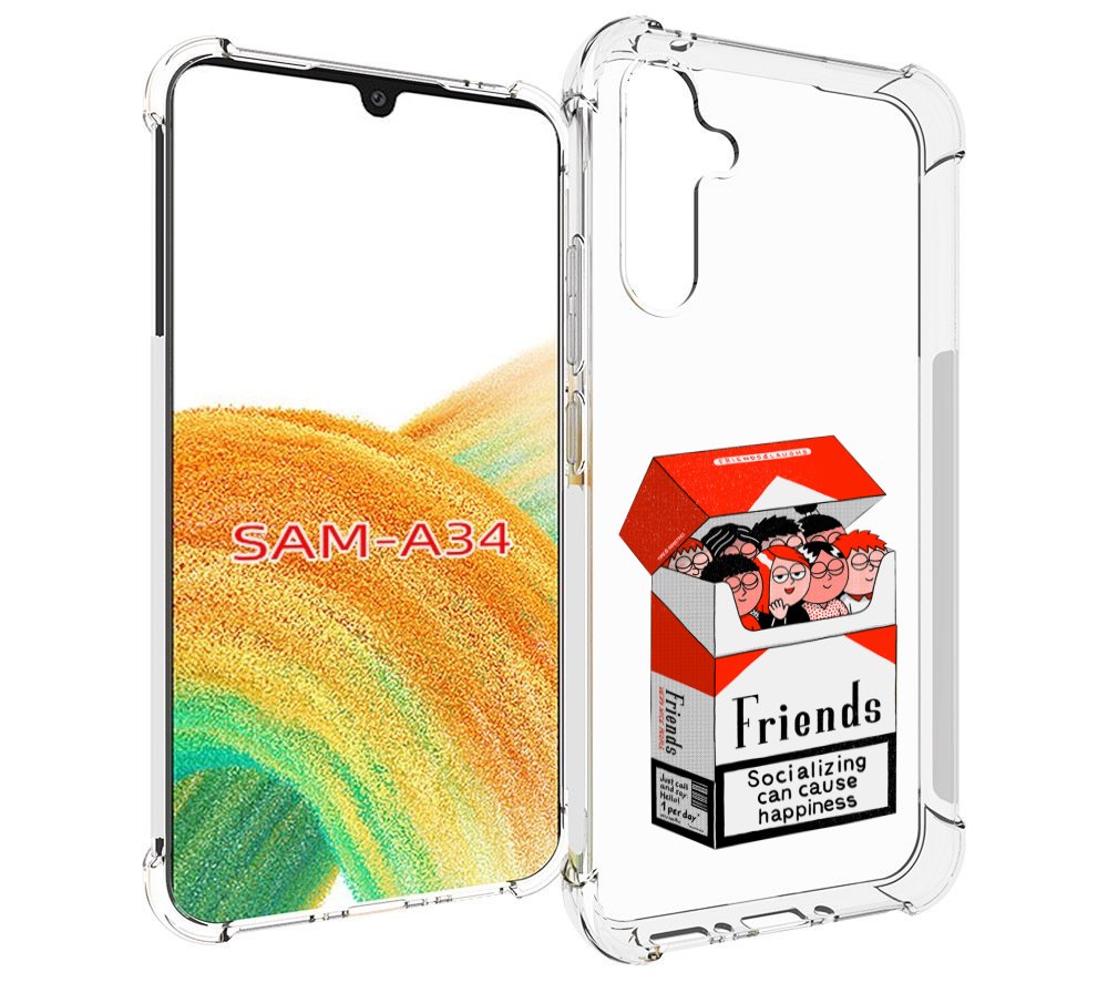 

Чехол MyPads друзья для Samsung Galaxy A34, Tocco