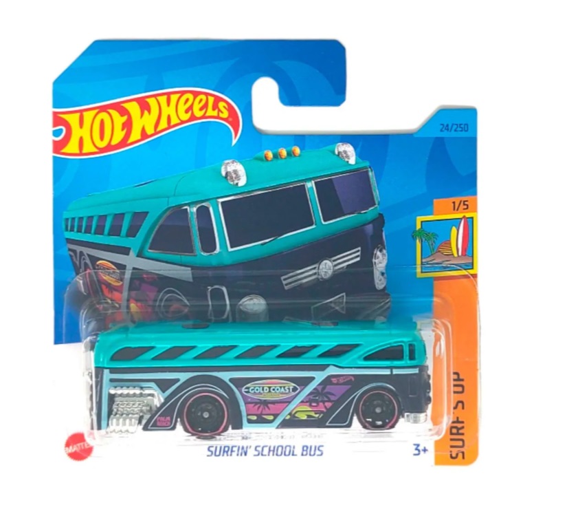 

Машинка коллекционная Hot Wheels SURFIN SCHOOL BUS Mattel 5785/N3758/C4982/N2799/35, Зеленый