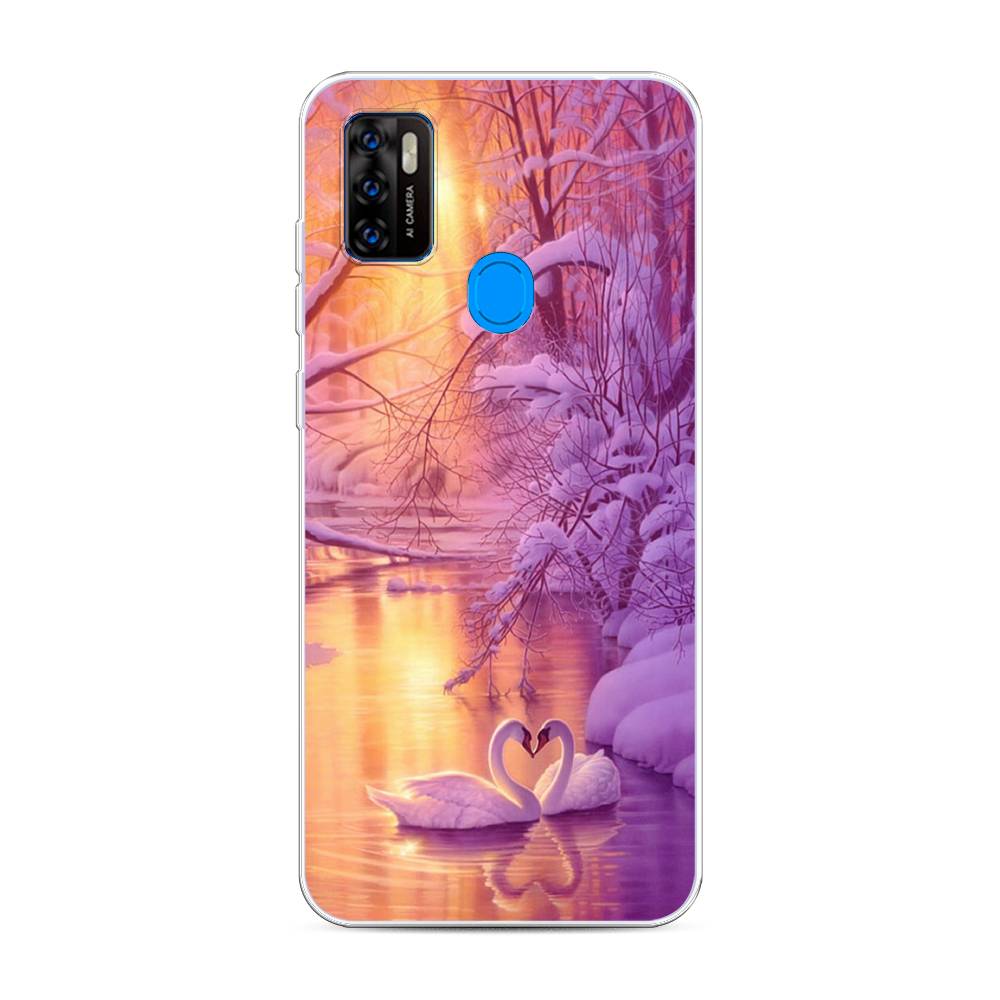 

Чехол на ZTE Blade A7s 2020 "Зима 1", Фиолетовый;желтый, 133950-2