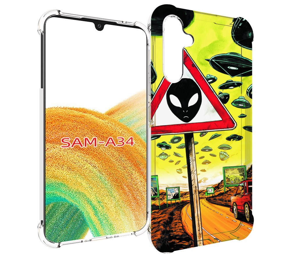 

Чехол MyPads дорога к инопланетянам для Samsung Galaxy A34, Tocco