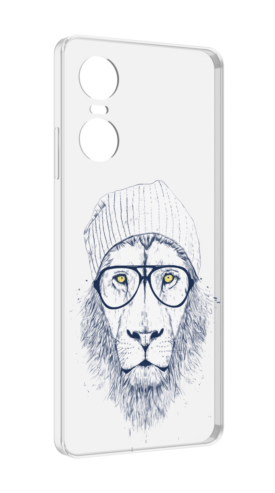 

Чехол MyPads хиппи лев для Tecno Pop 6 Pro, Прозрачный, Tocco
