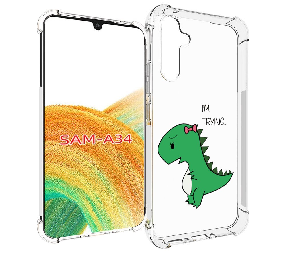 

Чехол MyPads динозаврик-девочка для Samsung Galaxy A34, Tocco