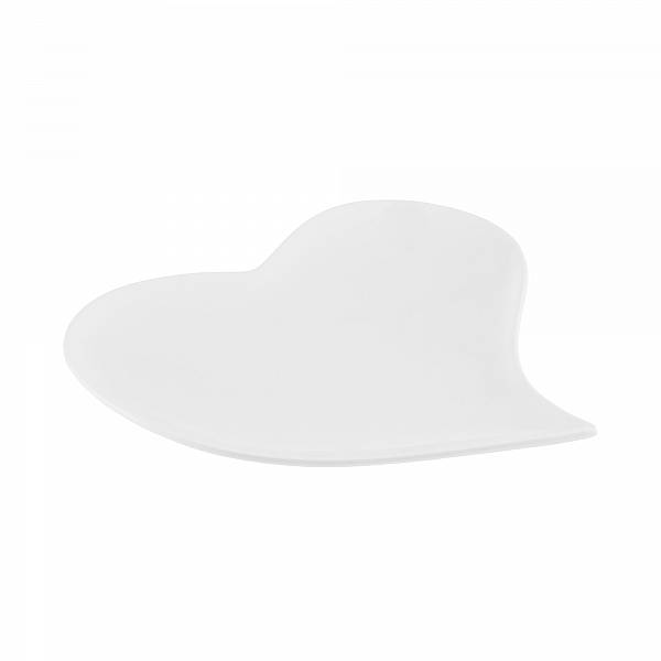 

Блюдо для цветов Sandra Rich Heart фарфор белое 21x3 см