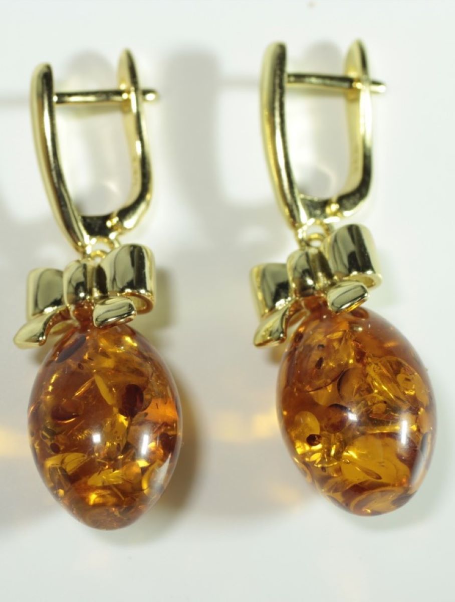 

Серьги подвески из бижутерного сплава T&Z_Mineral 350A_3, янтарь, 350A_3