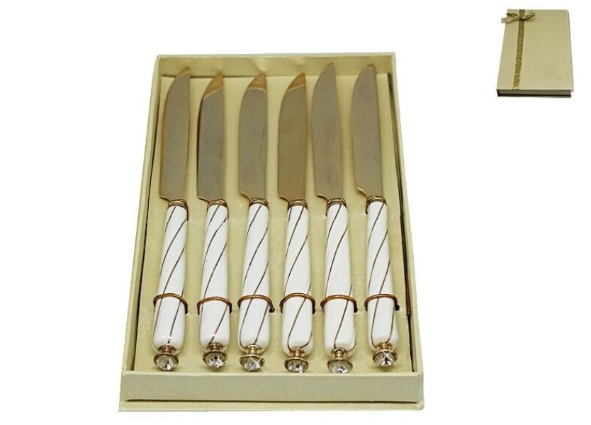 Нобор из 6 ножей KRISTAL DE LUX в подарочной упаковке, длина 22см. 118-198-003