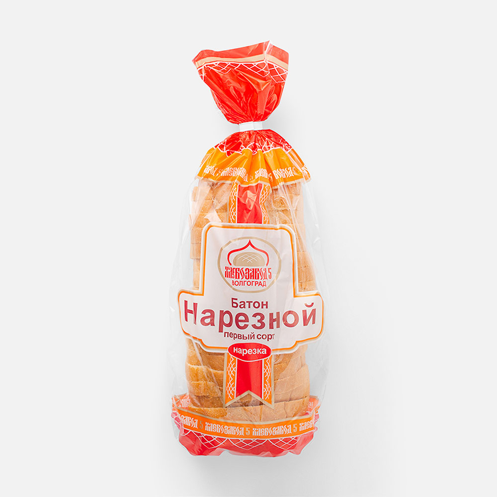 

Хлеб белый Хлебозавод №5 Нарезной 300 г, Нарезной