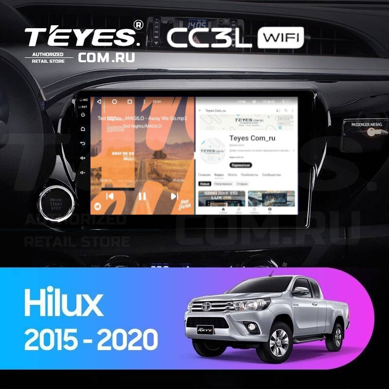 

Штатная магнитола Teyes CC3L WiFi 2/32 Toyota Hilux Pick Up (2015-2020), CC3L