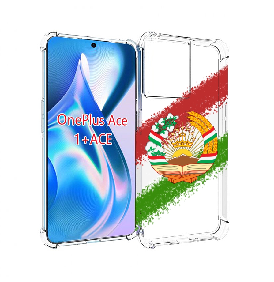 

Чехол MyPads герб флаг Таджикистана для OnePlus Ace, Прозрачный, Tocco