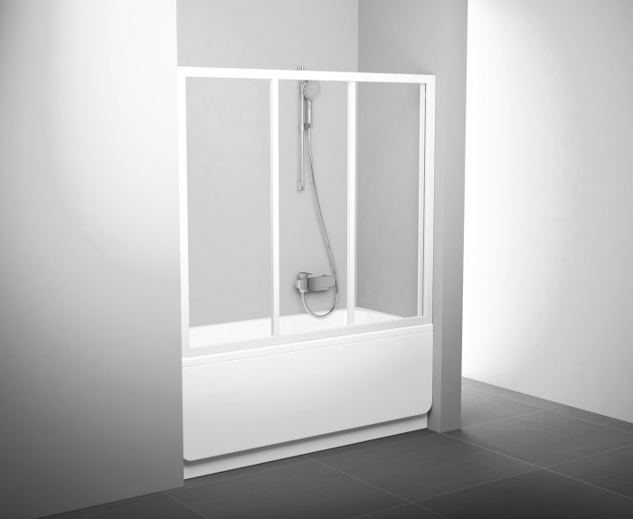 

Шторка на ванну Ravak Supernova AVDP3 150 белая Transparent