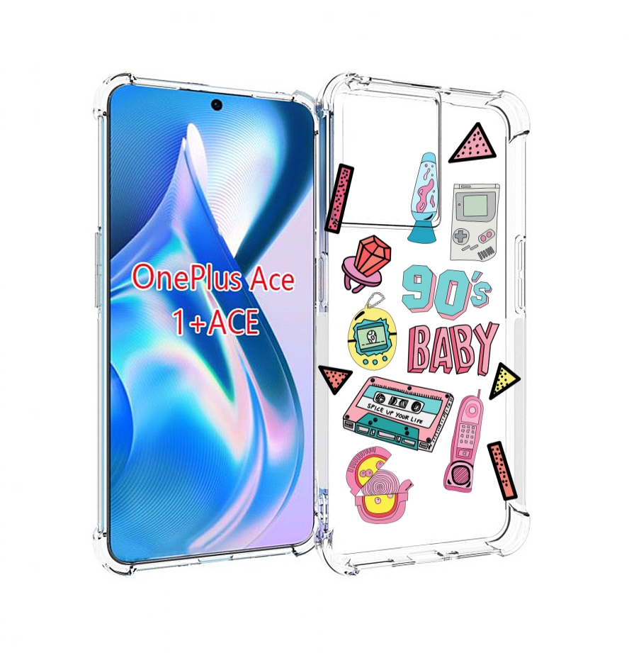 

Чехол MyPads гаджеты-90х для OnePlus Ace, Прозрачный, Tocco