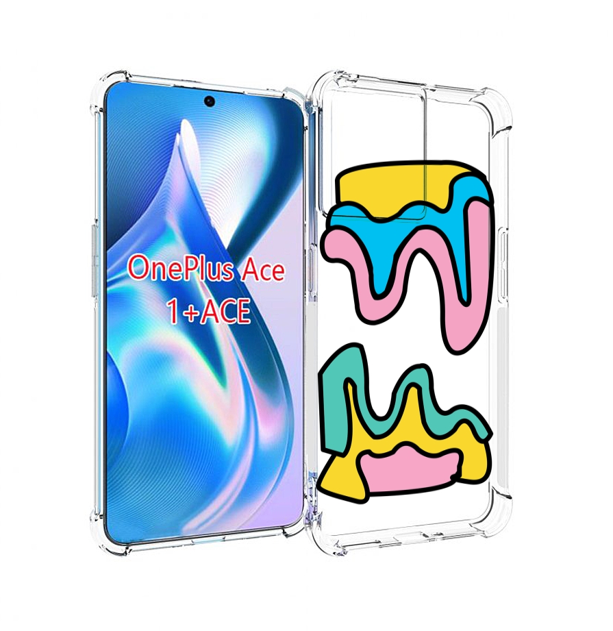 

Чехол MyPads вытекающая-абстракция для OnePlus Ace, Прозрачный, Tocco