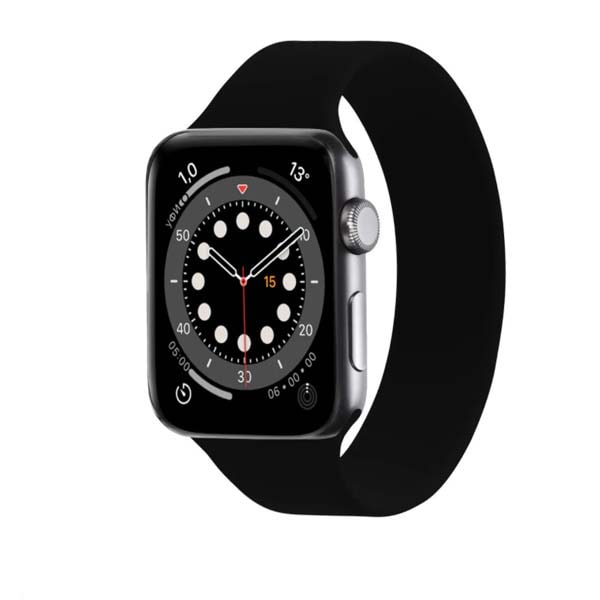 Монобраслет для Apple Watch силиконовый 42/44mm (159mm) черный