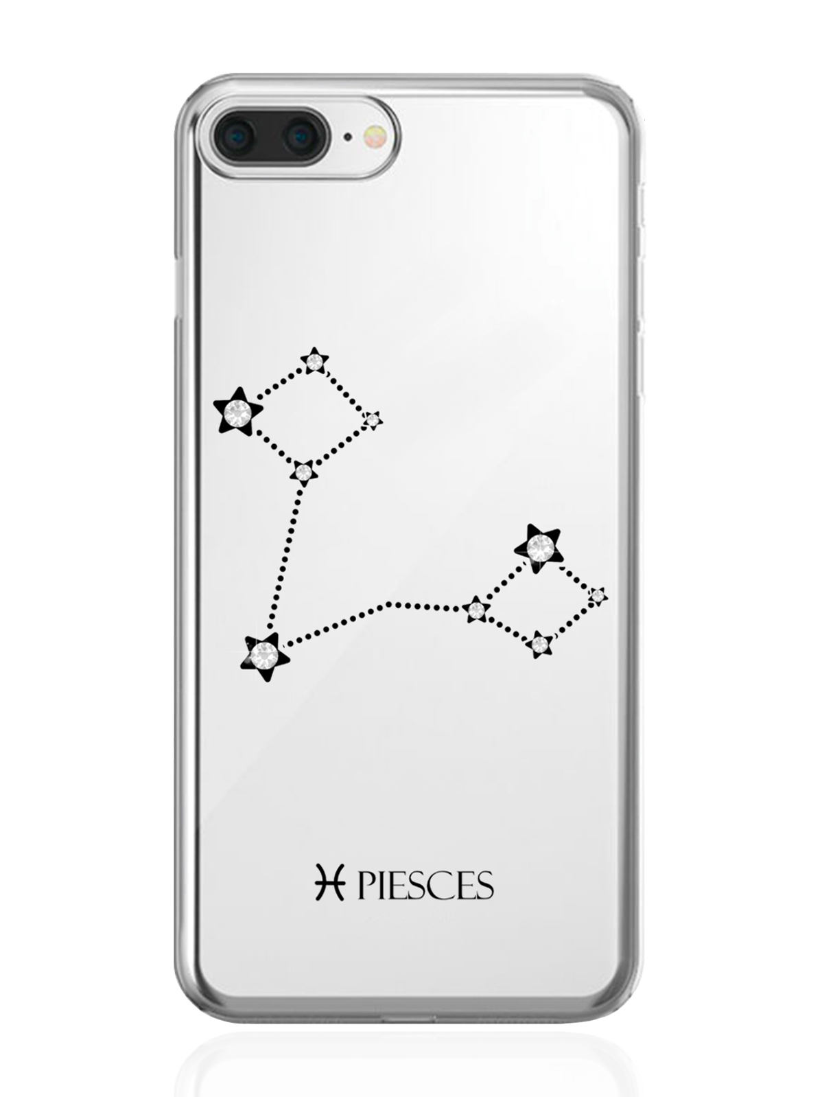 фото Чехол с инкрустацией кристаллами lux для iphone 7/8 plus рыбы pisces musthavecase