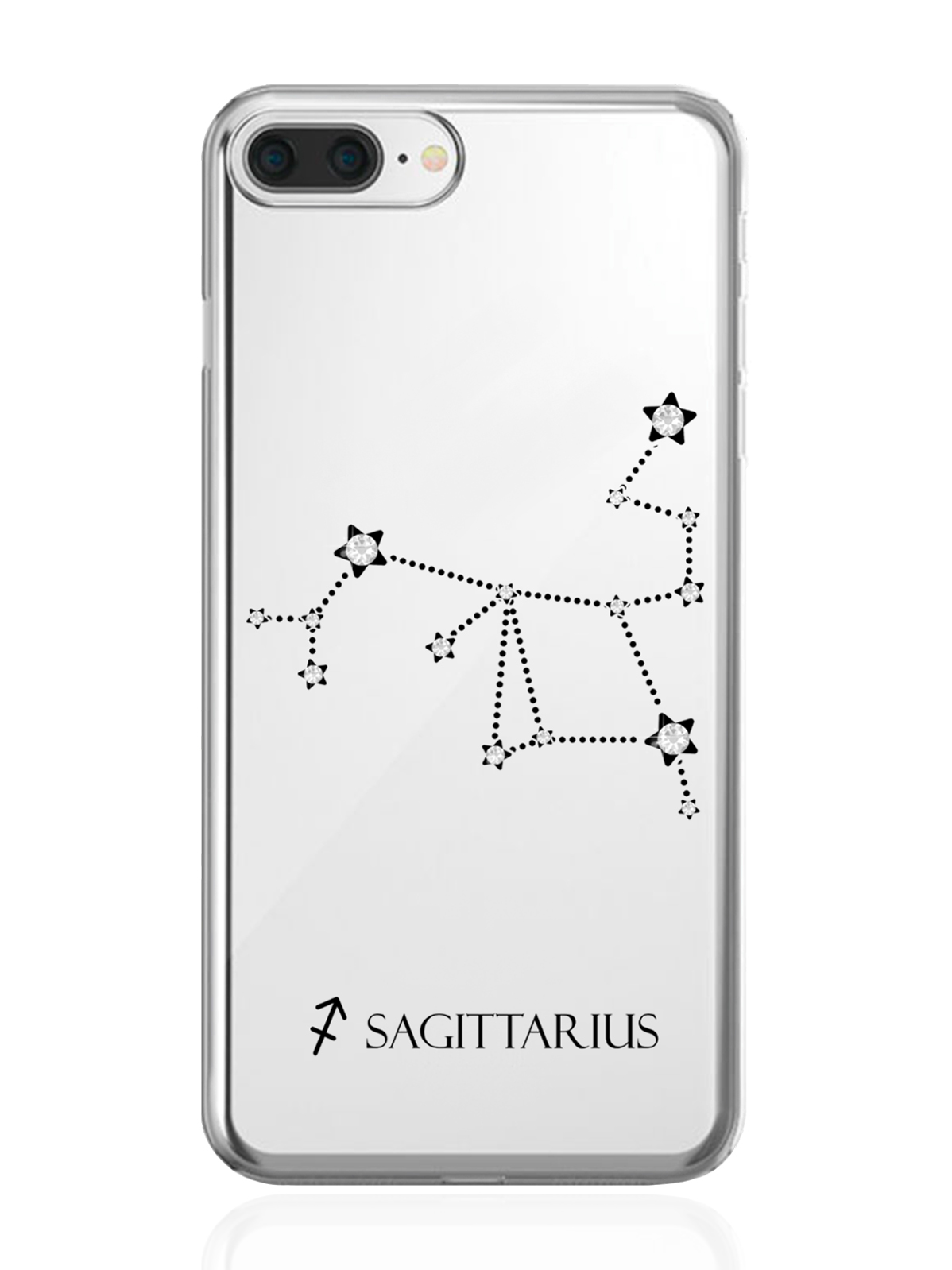 

Чехол с инкрустацией кристаллами Lux для iPhone 7/8 Plus Стрелец Sagittarius, Прозрачный, iPhone 7/8 Plus Знак зодиака Стрелец