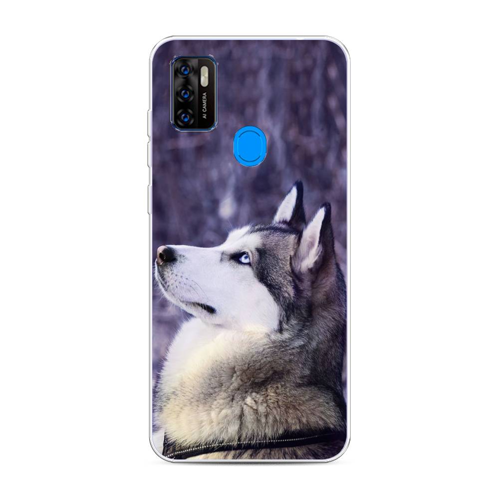

Чехол на ZTE Blade A7s 2020 "Хаски 1", Фиолетовый;белый, 133950-1