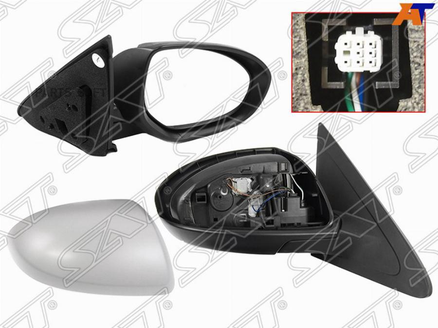 

Зеркало Mazda 3 Axela 08- Rh (Правый) Регул-Ка, Складное, 5 Контактов Sat Арт. St-Mzv8-940